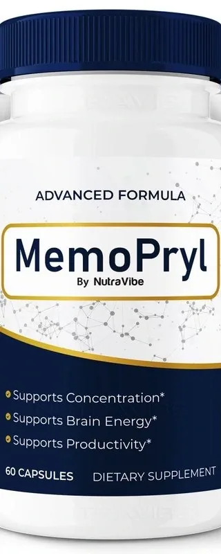 MemoPryl bottles, brand image (the pack size is in the heading)